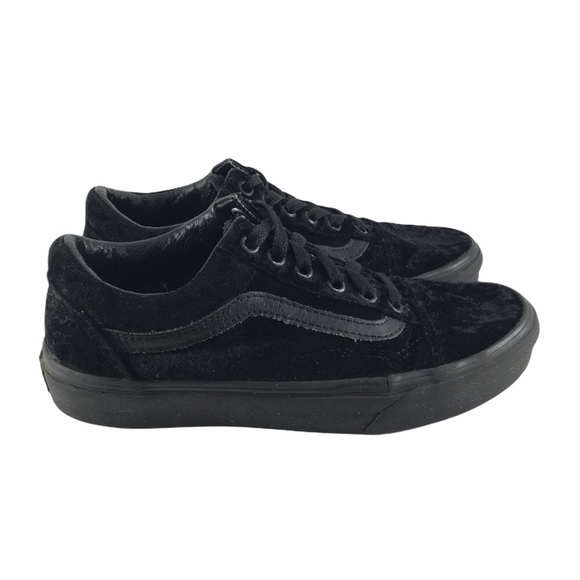 triple black vans womens